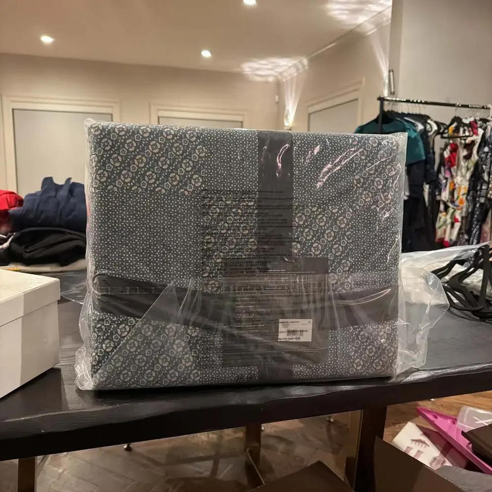 Ralph Lauren Penwood Indigo Multi Patchwork 100% Cotton Quilt King NEW SEALED - Picture 8 of 8